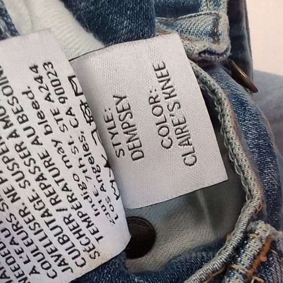 Boyish Dempsey High Rise Button Fly Distressed Raw Hem Denim Jeans Size 25 - Picture 10 of 11